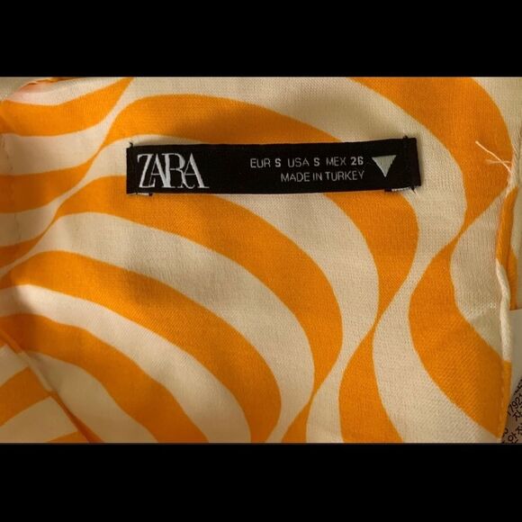 Zara Retro Orange Zebra Halter Top - Picture 5 of 6